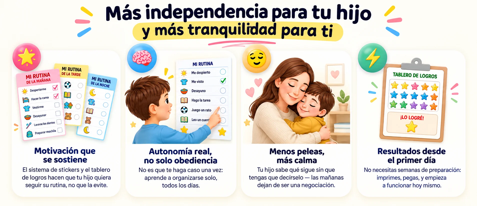 ¿Qué vas a obtener? Motivación, autonomía, calma y resultados desde el primer día